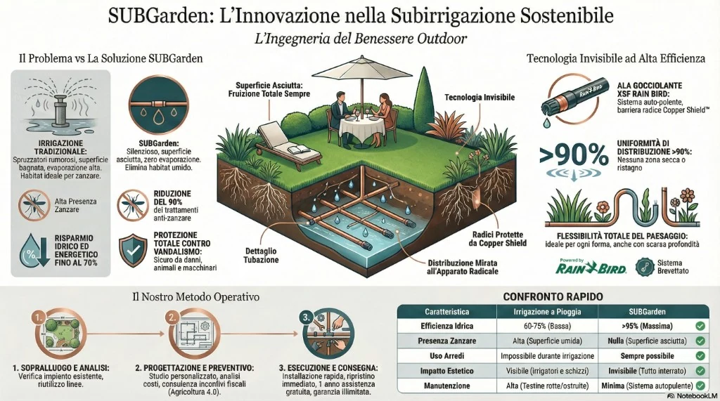 SUBGarden: innovazione nella subirrigazione sostenibile - Problema vs Soluzione e tecnologia